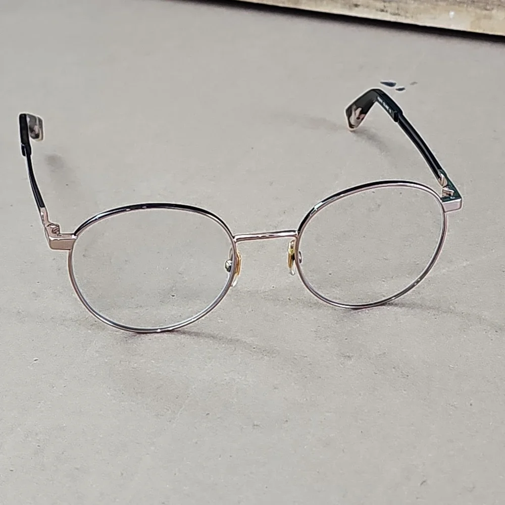 Furla VFU617K Round Eyeglasses Gold Black 50-19-140 Col.08MZ Frames